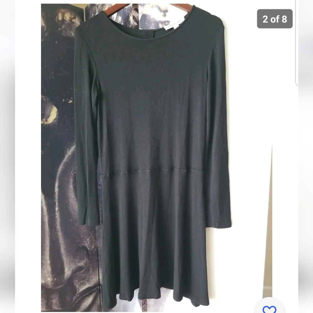 AMOUR‎ VERT Women's Stretch Modal Long Sleeve Fit to Flare Dress Size S